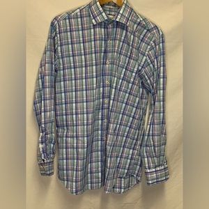 Peter Millar Multicolored Long  Sleeve Button Up Sports Shirt Size L
